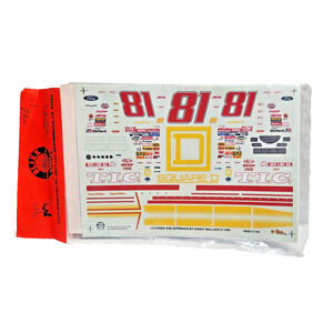 Slixx #1140 NASCAR #81 Square D Kenny Wallace Waterslide Car Decals 1/24